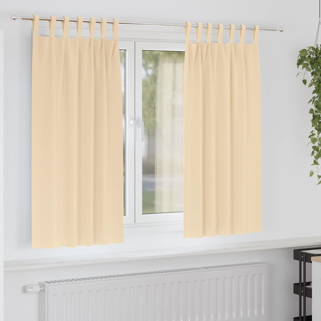 Verdunkelungs-Vorhänge Mit Ringen 2 Pcs 140 X Creme