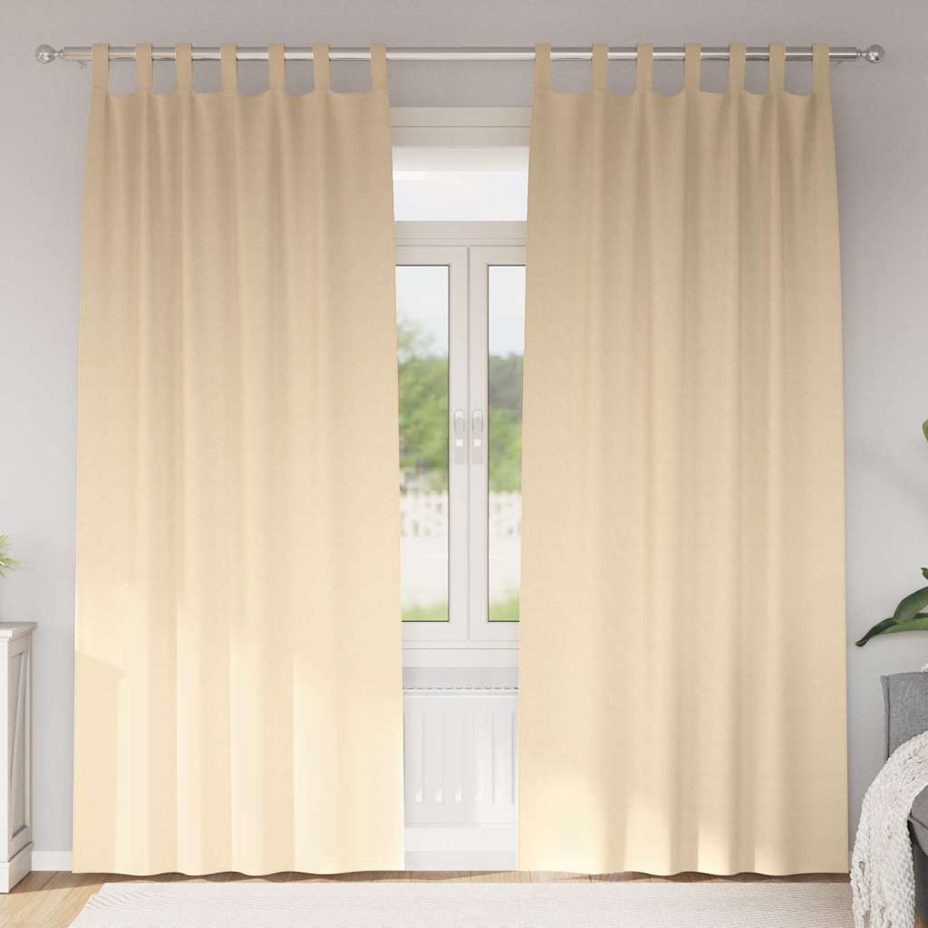 Verdunkelungs-Vorhänge Mit Ringen 2 Pcs 140 X Creme