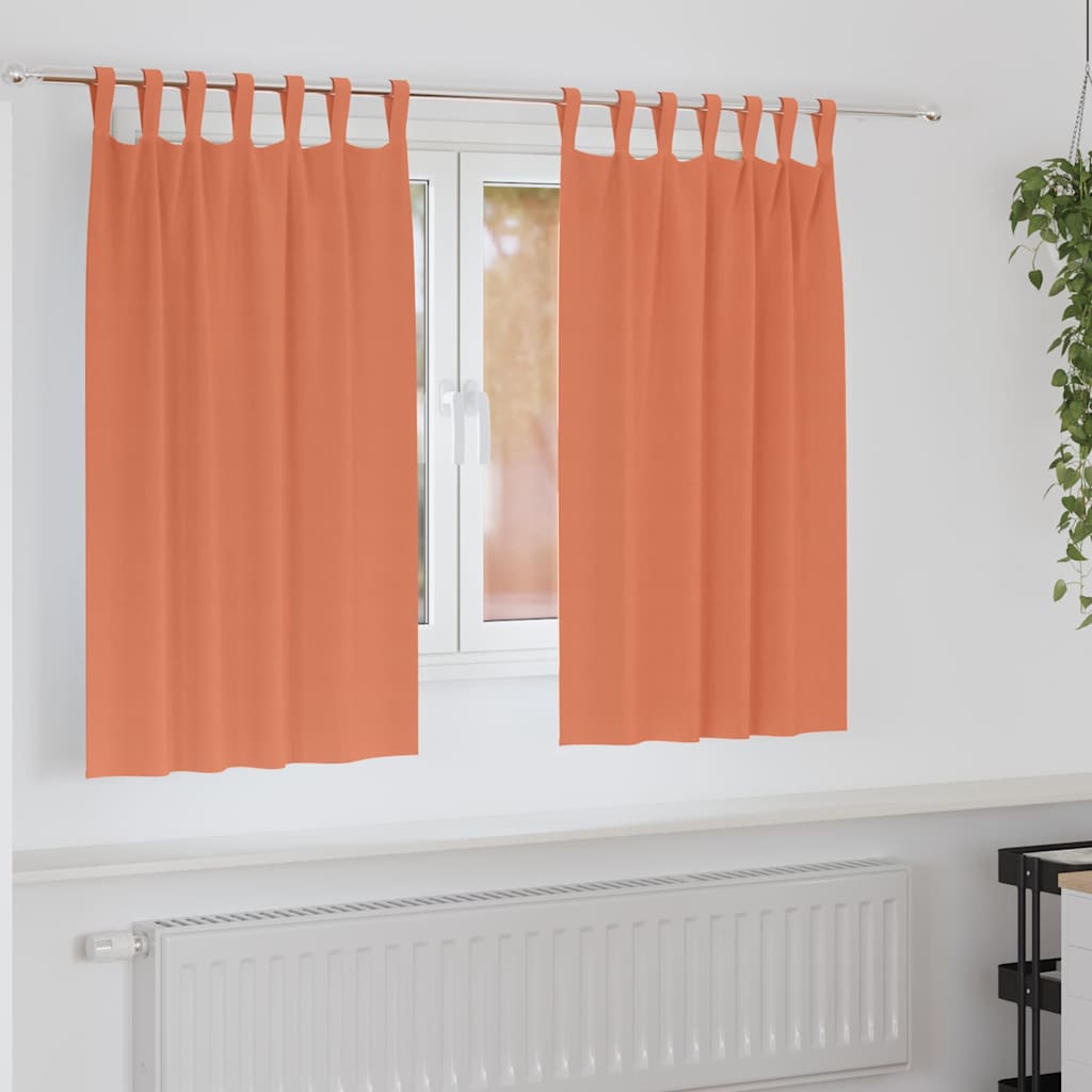 Verdunkelungs-Vorhänge Mit Ringen 2 Pcs 140 X Terrakotta