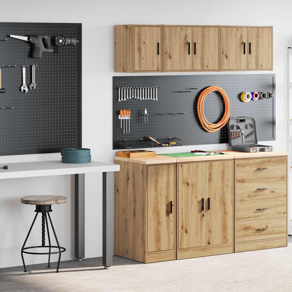 Garagenschränke 2 Stk. Artisan-Eiche Holzwerkstoff Artisian Oak