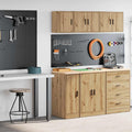 Garagenschränke 2 Stk. Artisan-Eiche Holzwerkstoff Artisian Oak