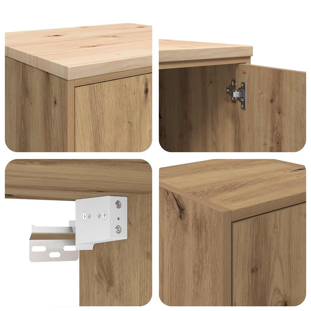 Garagenschränke 2 Stk. Artisan-Eiche Holzwerkstoff Artisian Oak