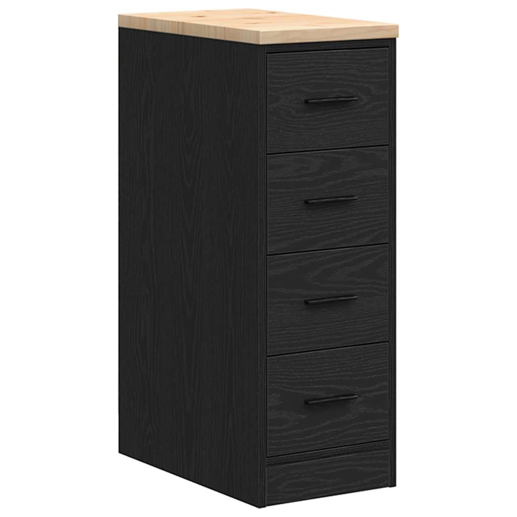 Garagenschränke 2 Stk. Holzwerkstoff Schwarz