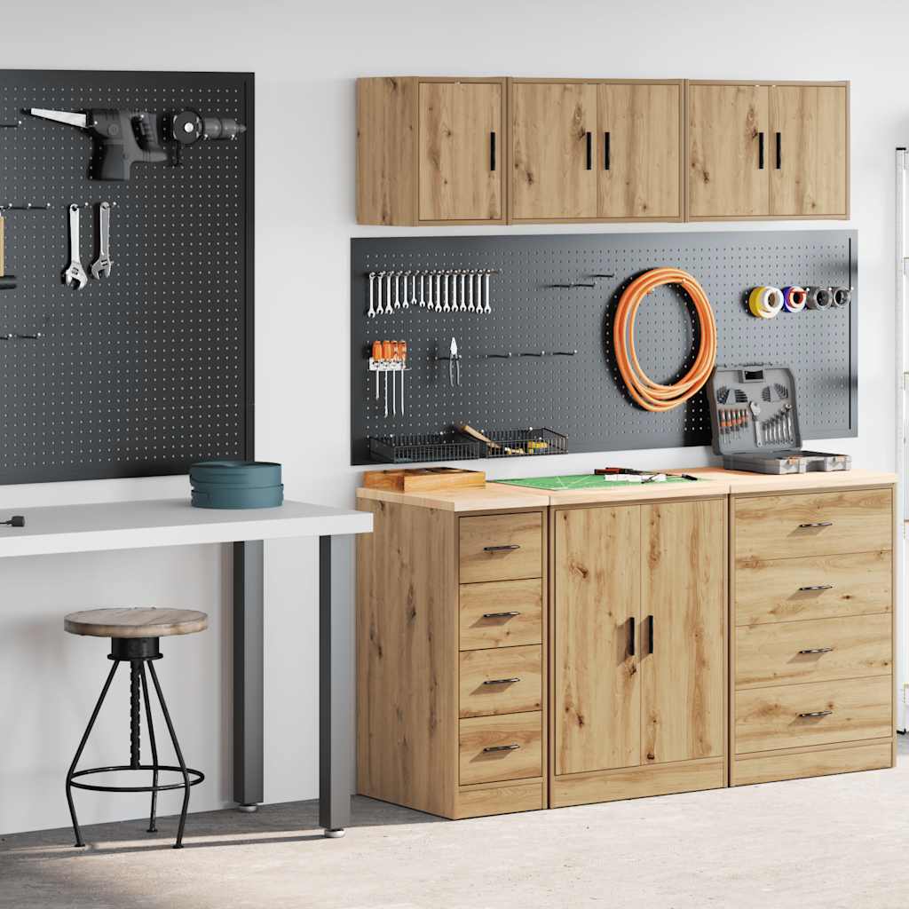Garagenschränke 2 Stk. Artisan-Eiche Holzwerkstoff Artisian Oak