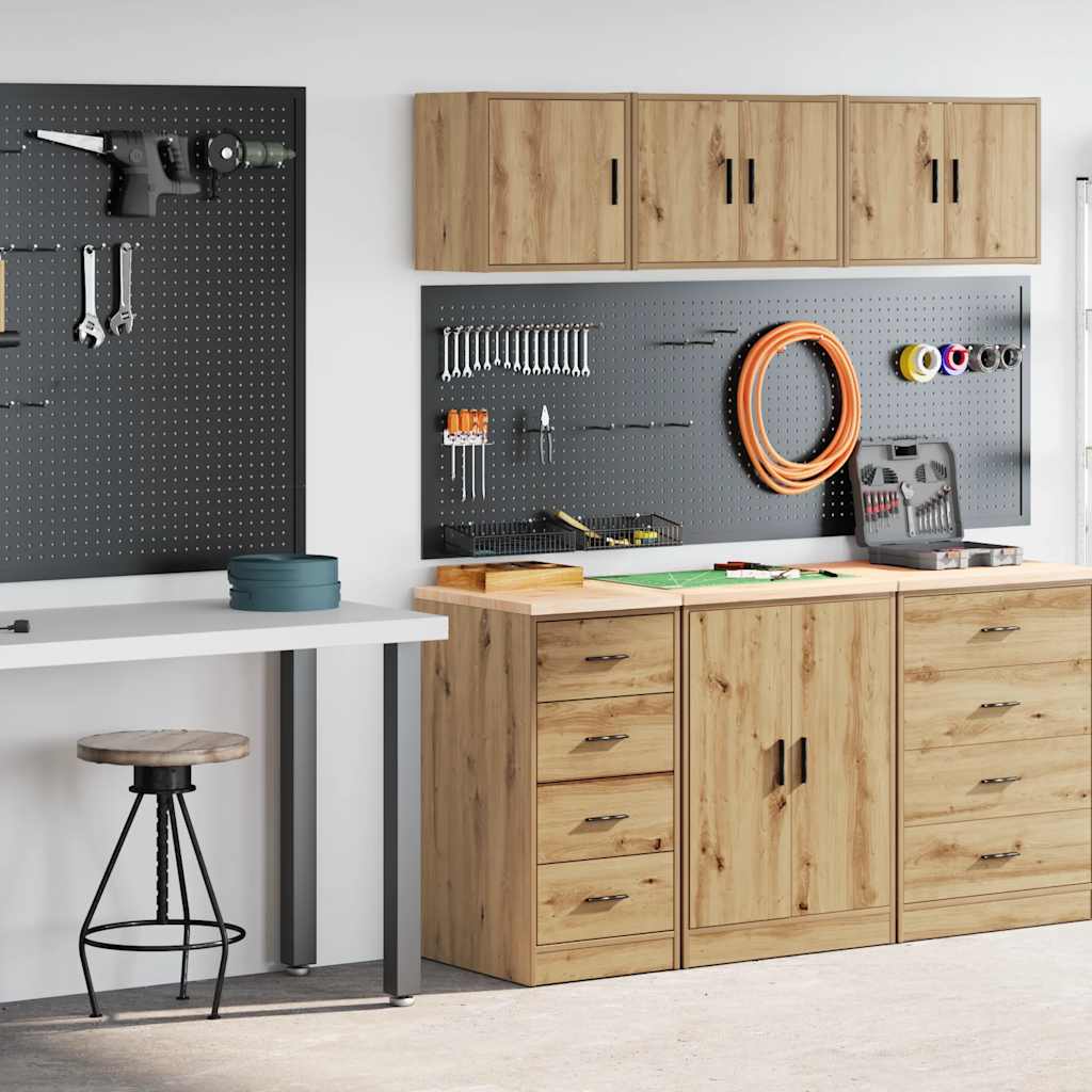 Garagenschränke 2 Stk. Artisan-Eiche Holzwerkstoff Artisian Oak