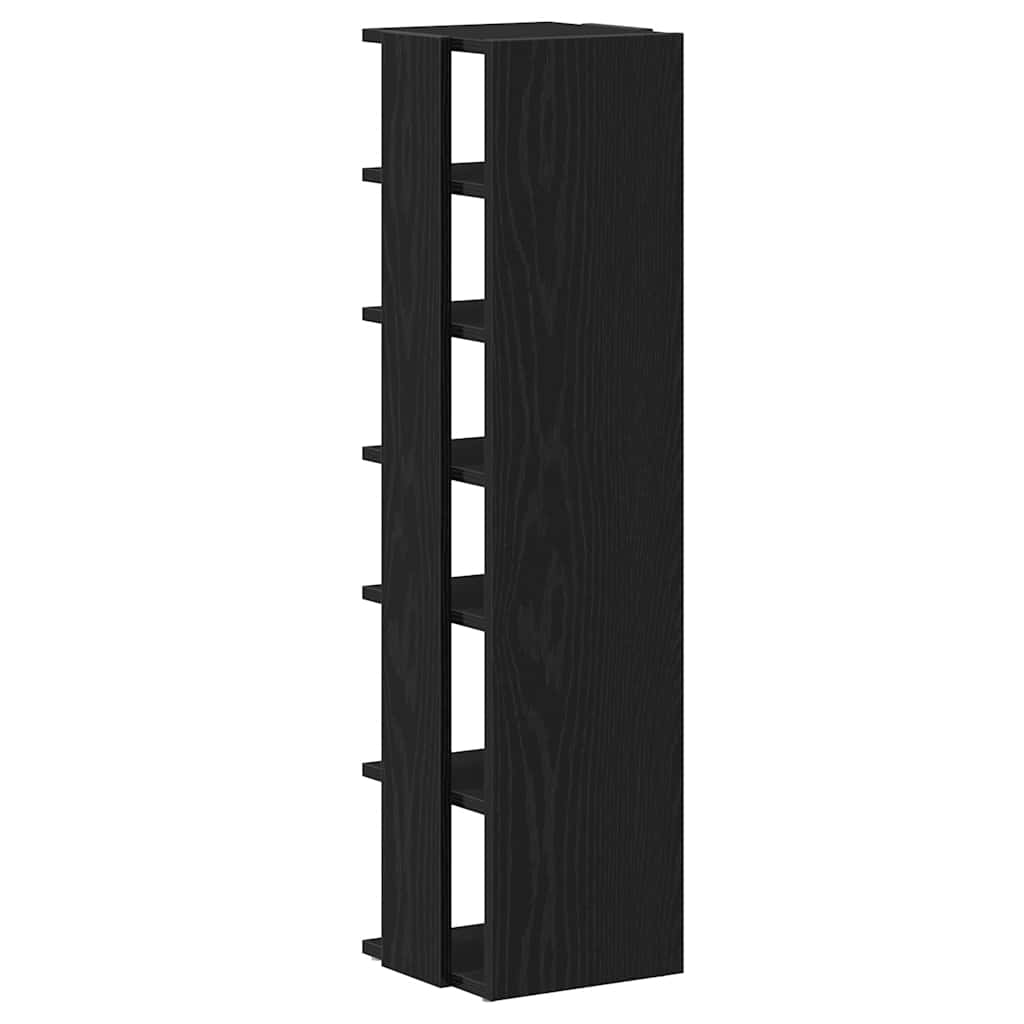 Schuhschränke 2 Stk. Schwarz Eichen-Optik 25X27X102 Cm Schwarze Eiche