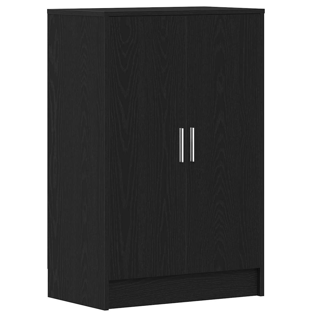 Schuhschrank Schwarz Eichen-Optik Holzwerkstoff Schwarze Eiche