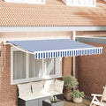 Markisenrahmen Blau Und Weiß 300 X 200 Cm Blau Und Weiß (Weißer Rahmen)