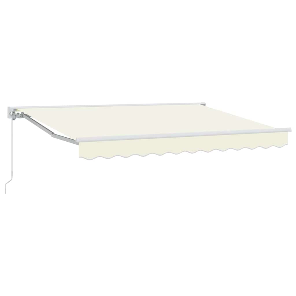 Markisenrahmen Creme 250 X 200 Cm Polyester Mit Pu-Beschichtung Creme (Weißer Rahmen)