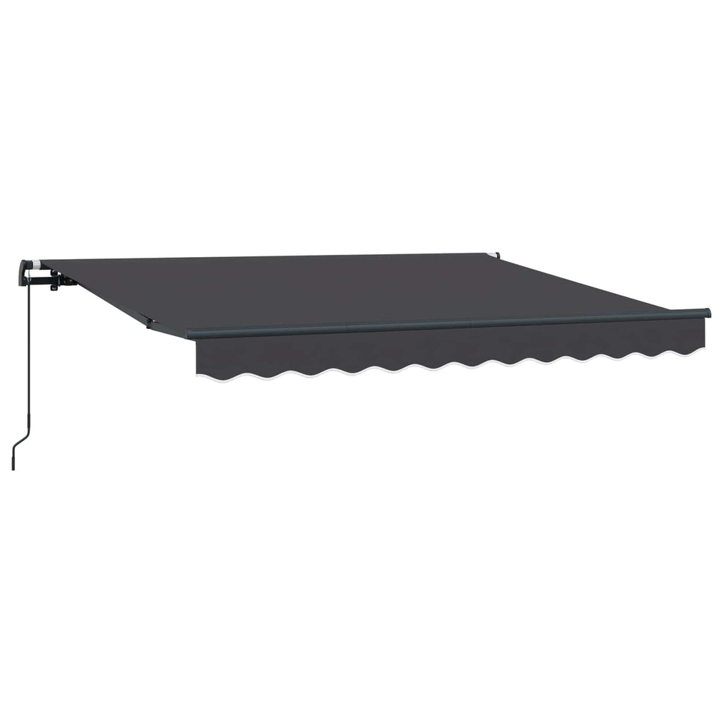 Einziehbare Markise Anthrazit 250 X 200 Cm Stoff Anthrazit (Rahmen Anthrazit)