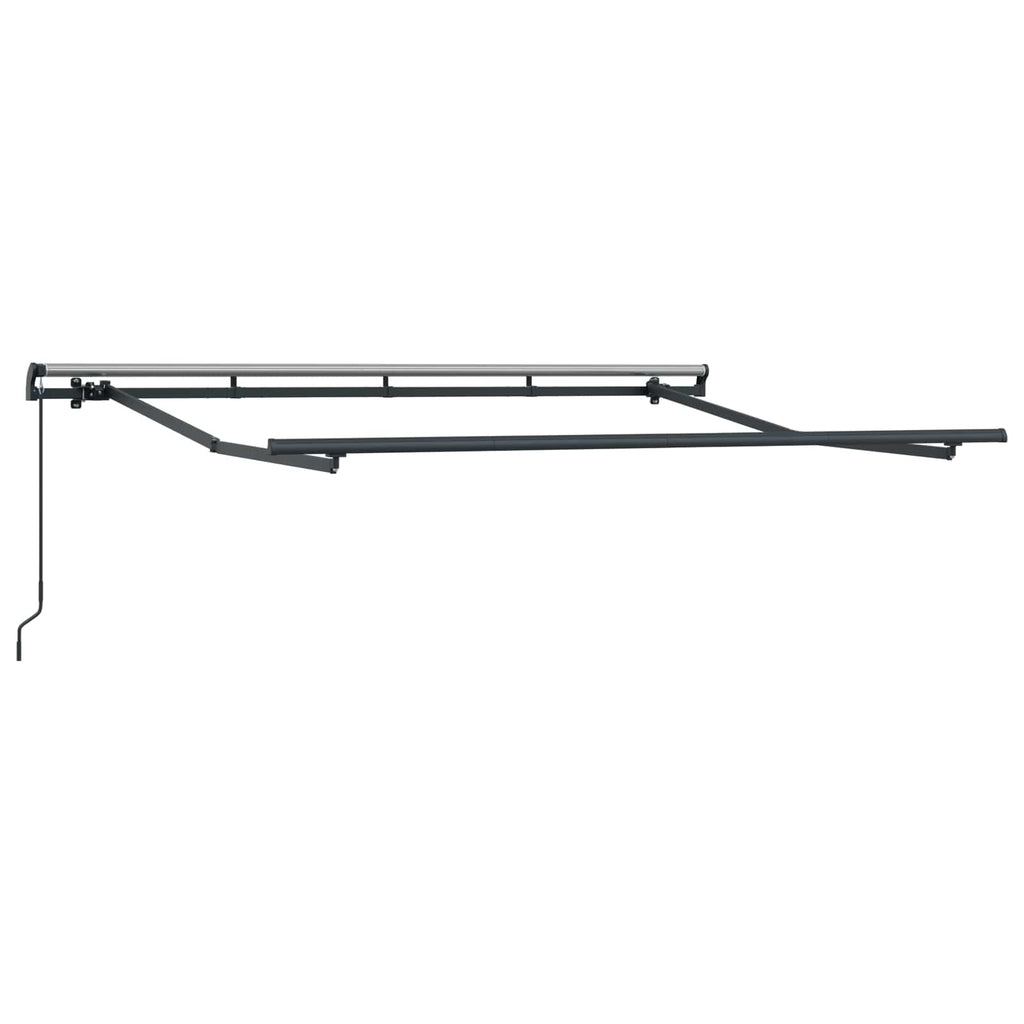 Einziehbare Markise Anthrazit 250 X 200 Cm Stoff Anthrazit (Rahmen Anthrazit)