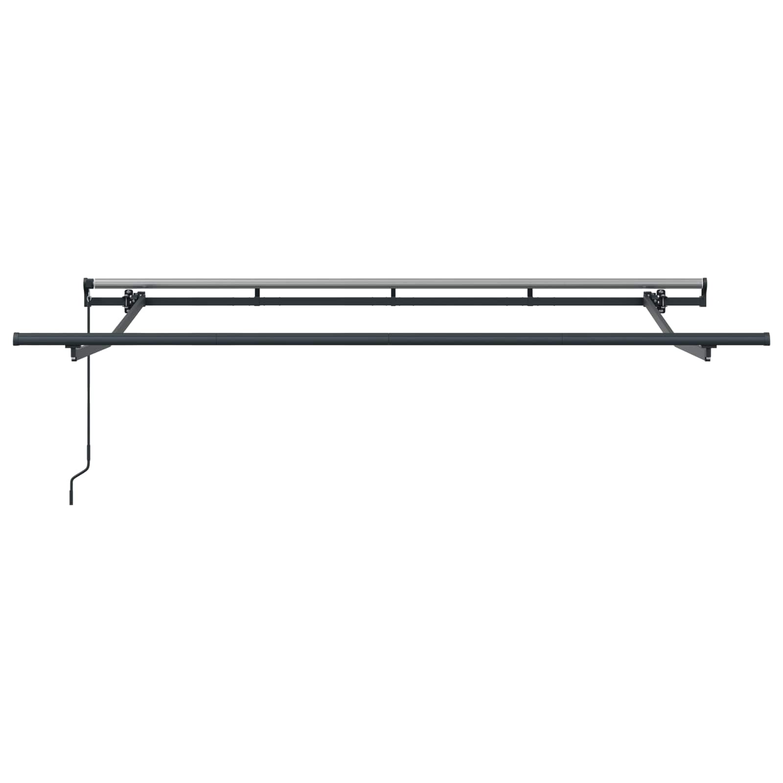 Einziehbare Markise Anthrazit 250 X 200 Cm Stoff Anthrazit (Rahmen Anthrazit)