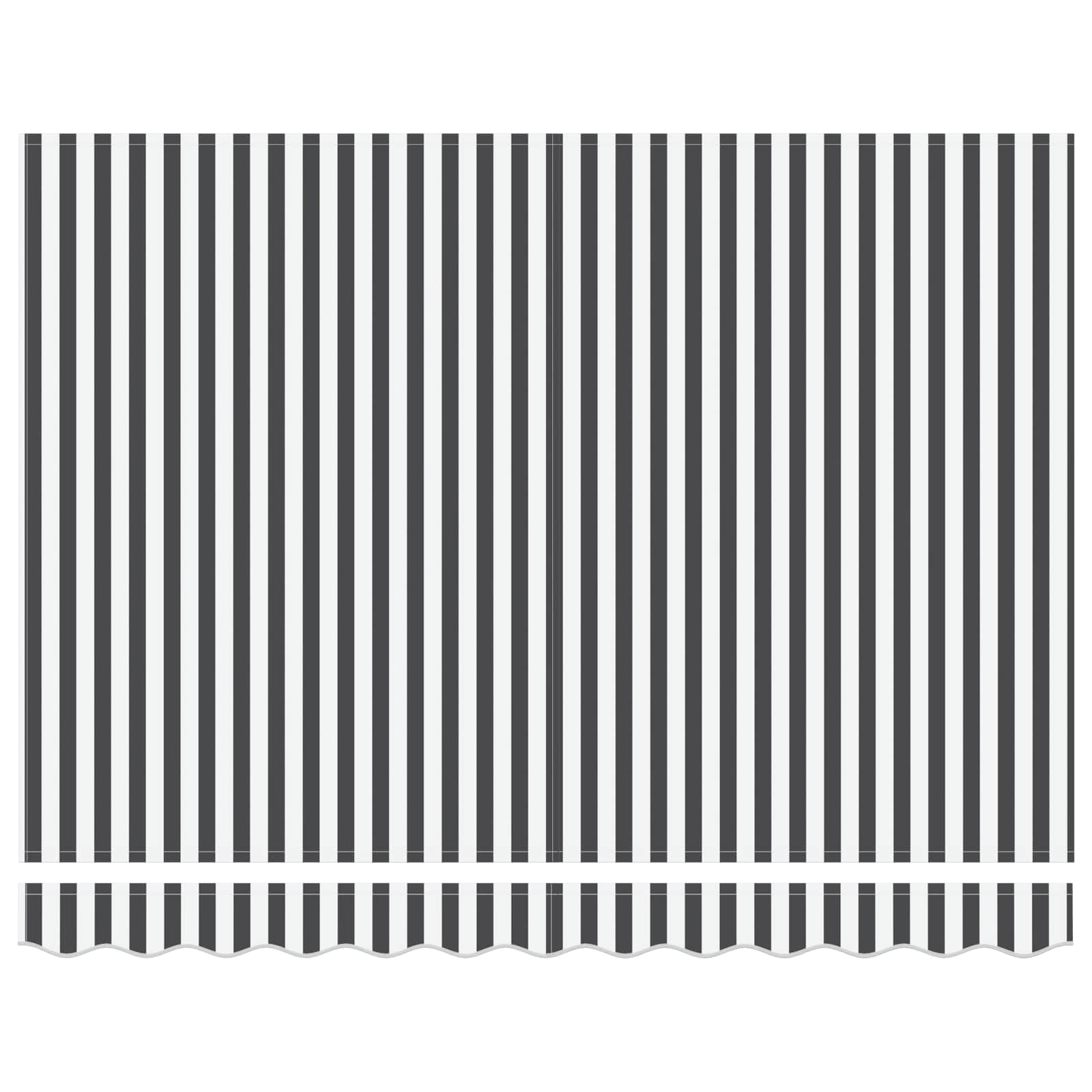 Einziehbare Markise Anthrazit 250 X 200 Cm Stoff Anthrazit Und Weiß (Rahmen Anthrazit)