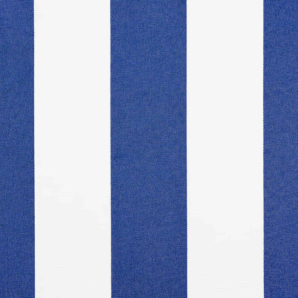 Einziehbare Markise Blau 300 X 200 Cm Stoff Blau Und Weiß (Weißer Rahmen)