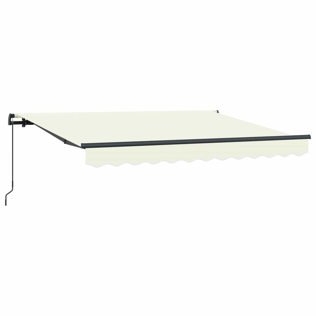 Einziehbare Markise Creme 300 X 200 Cm Stoff Creme (Anthrazit-Rahmen)