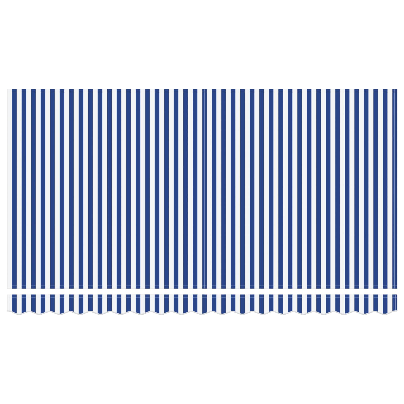 Einziehbare Markise Blau Und Weiß 350 X 200 Cm Creme (Anthrazit-Rahmen)
