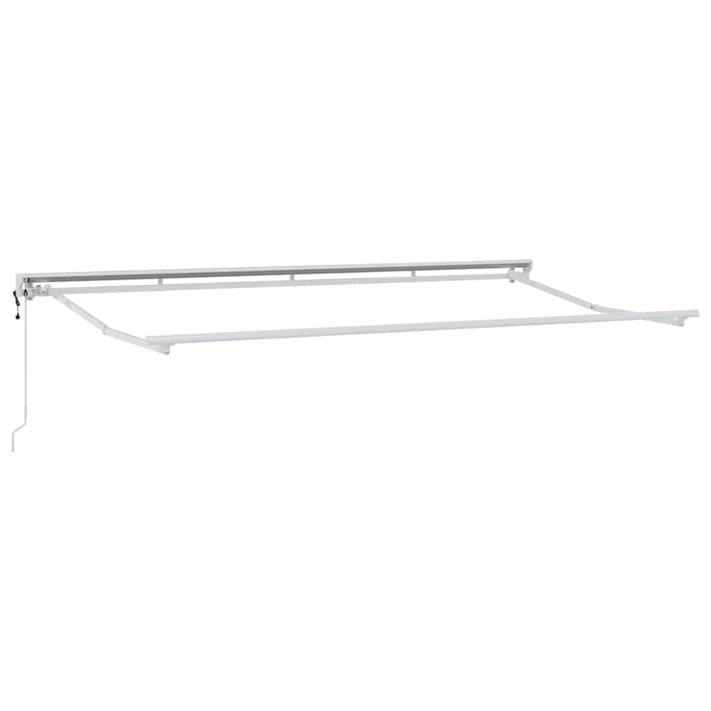 Einziehbare Markise Creme 350 X 200 Cm Polyester Und Aluminium Creme (Anthrazit-Rahmen)