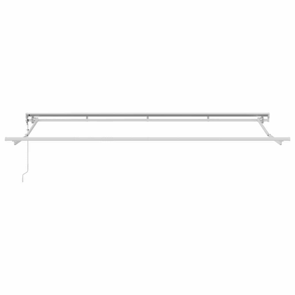 Einziehbare Markise Creme 350 X 200 Cm Polyester Und Aluminium Creme (Anthrazit-Rahmen)