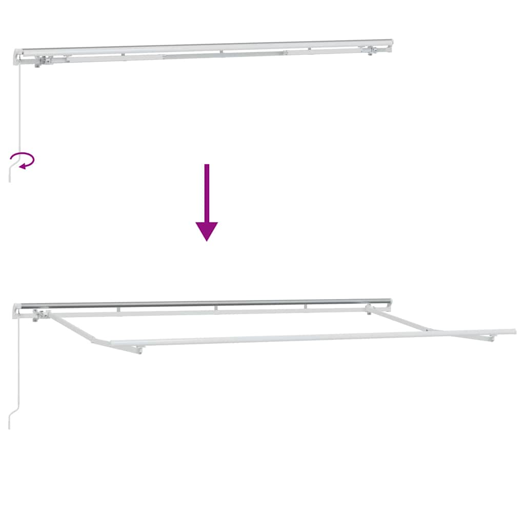 Einziehbare Markise Anthrazit 350 X 200 Cm Anthrazit (Rahmen Anthrazit)