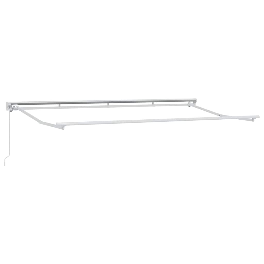 Einziehbare Markise Creme 400 X 200 Cm Polyester Und Aluminium Creme (Anthrazit-Rahmen)