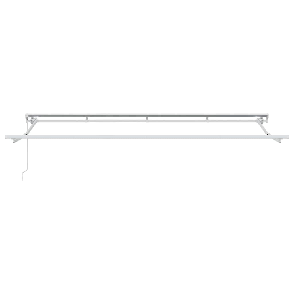 Einziehbare Markise Creme 400 X 200 Cm Polyester Und Aluminium Creme (Anthrazit-Rahmen)