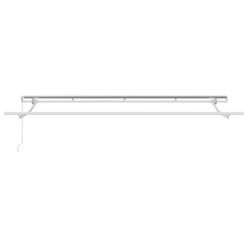 Einziehbare Markise Creme 400 X 200 Cm Polyester Und Aluminium Creme (Anthrazit-Rahmen)