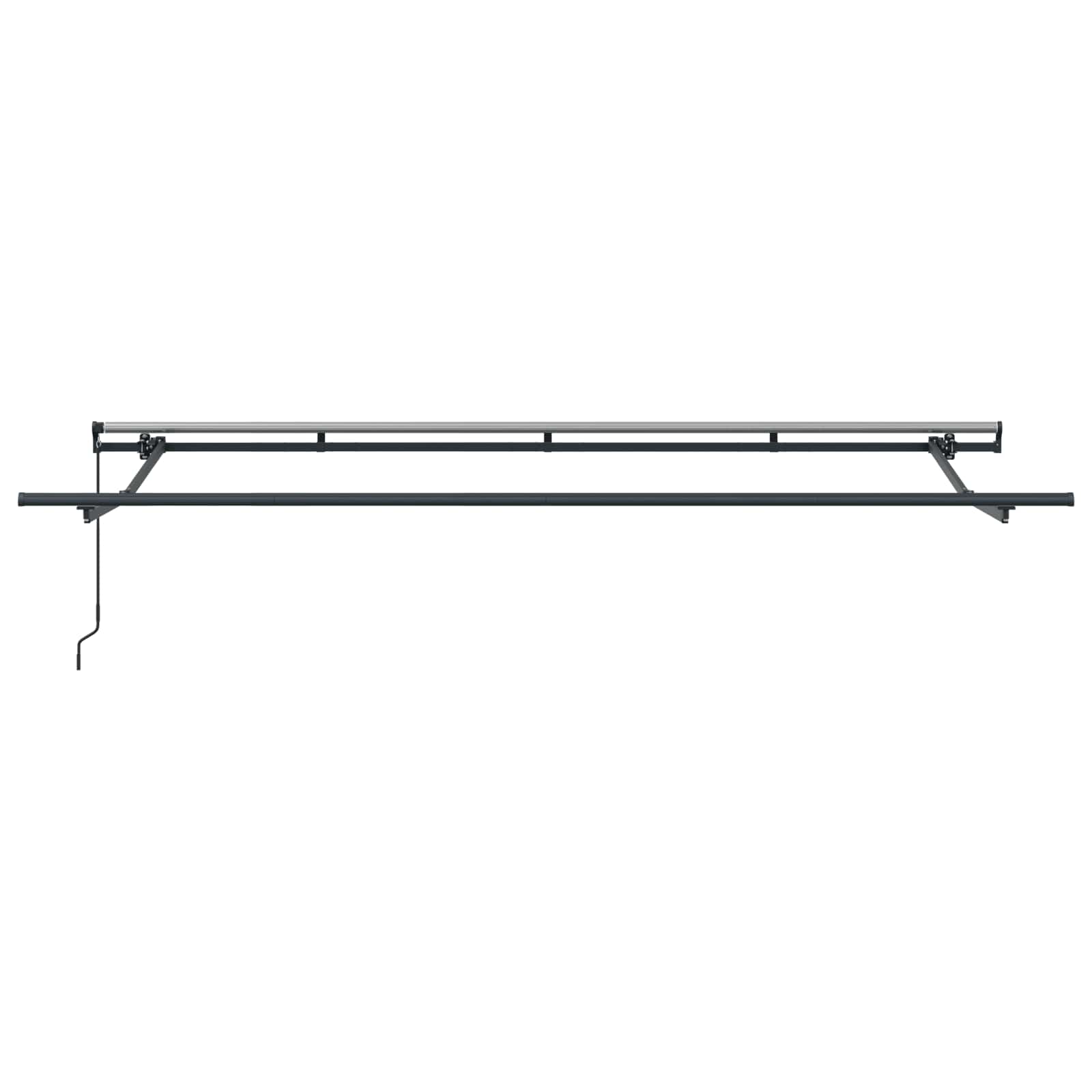 Einziehbare Markise Creme 400 X 200 Cm Polyester Und Aluminium Creme (Anthrazit-Rahmen)