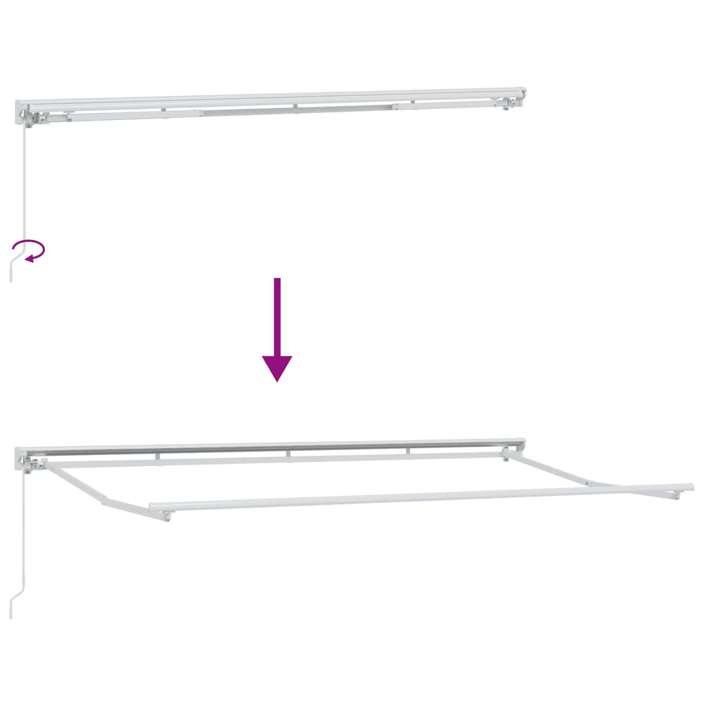 Einziehbare Markise Anthrazit 400 X 200 Cm Anthrazit (Rahmen Anthrazit)