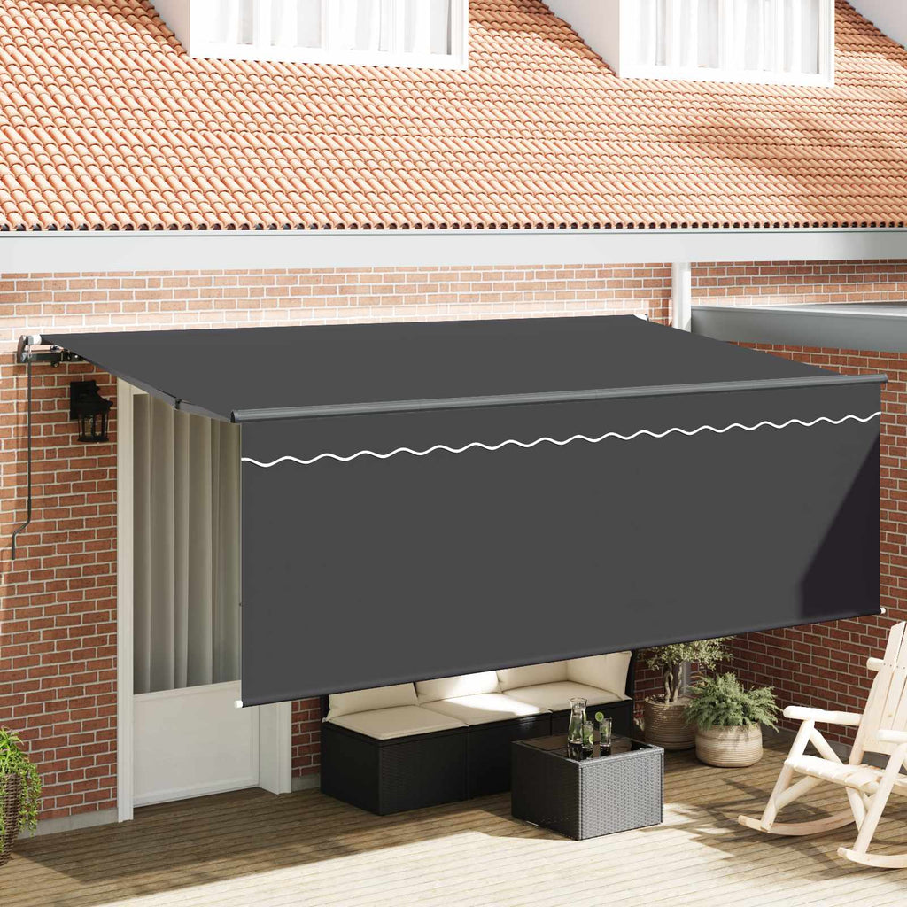 Einziehbare Markise Anthrazit 400 X 200 Cm