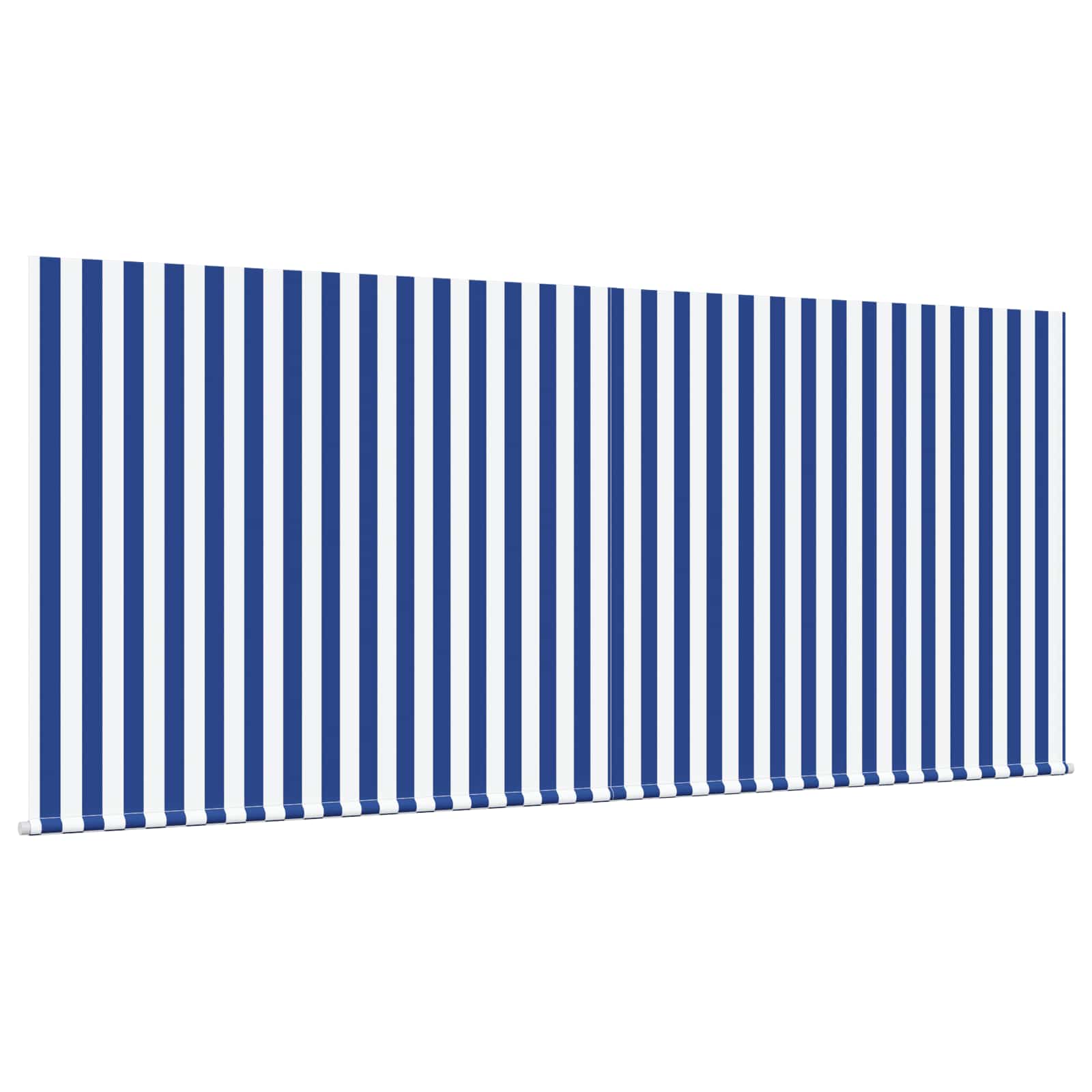 Einziehbare Markise Blau Und Weiß 300 X 250 Cm Blau Und Weiß (Rahmen Anthrazit)