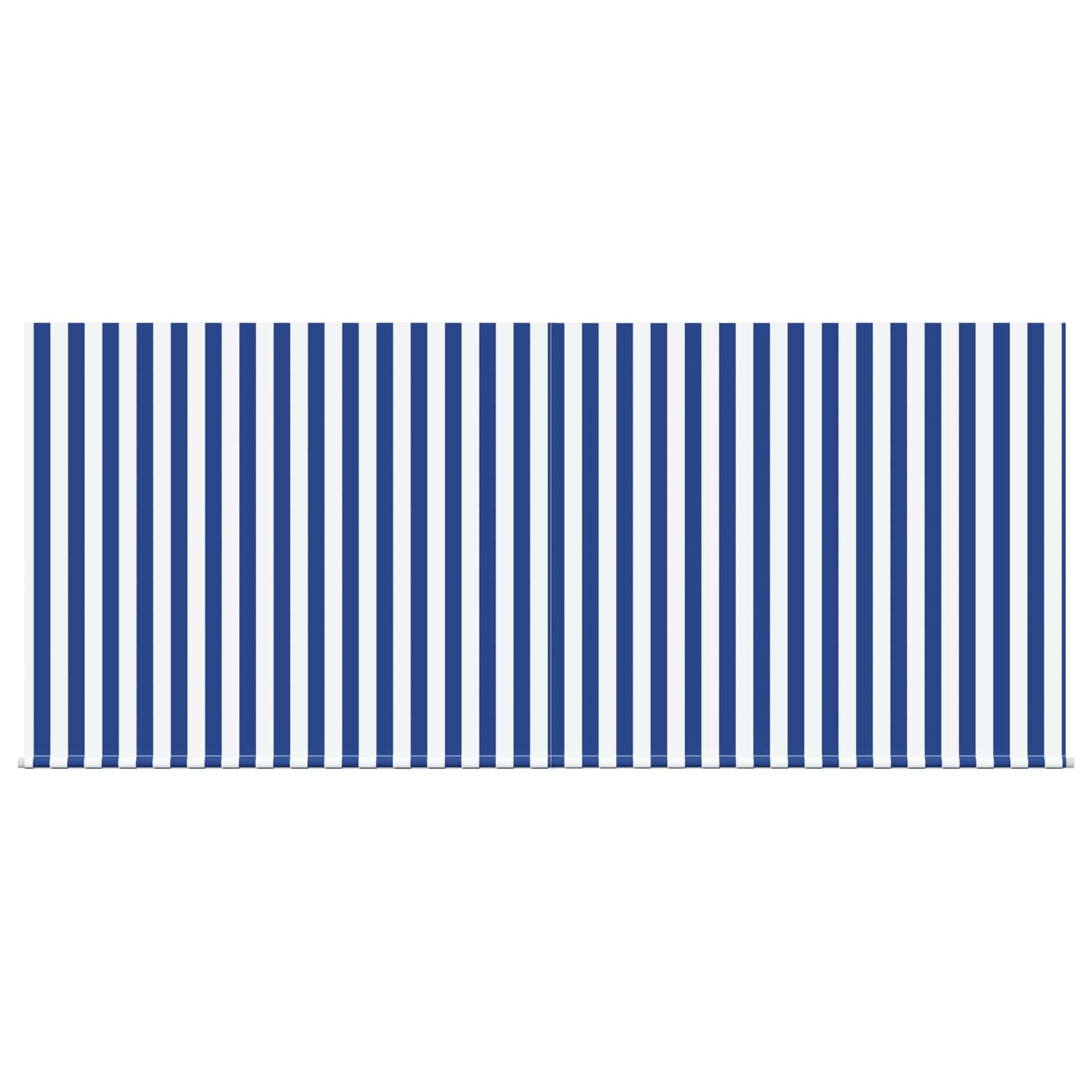 Einziehbare Markise Blau Und Weiß 300 X 250 Cm Blau Und Weiß (Rahmen Anthrazit)
