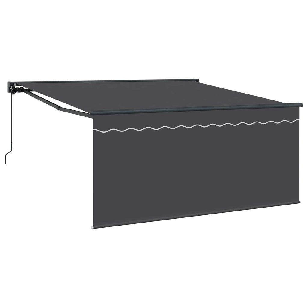 Einziehbare Markise Anthrazit 300 X 250 Cm Anthrazit (Rahmen Anthrazit)