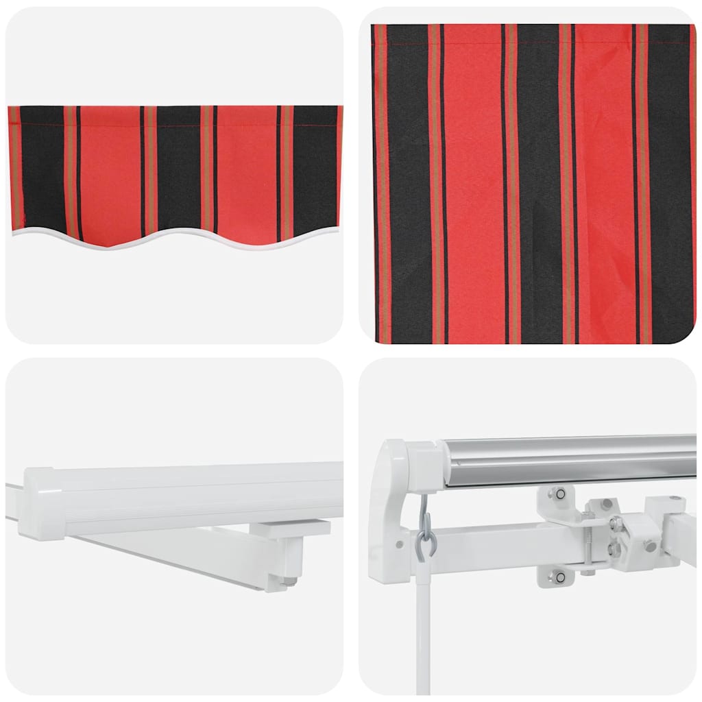 Einziehbare Markise Orange Und Braun Orange/Schwarz/Gelb
