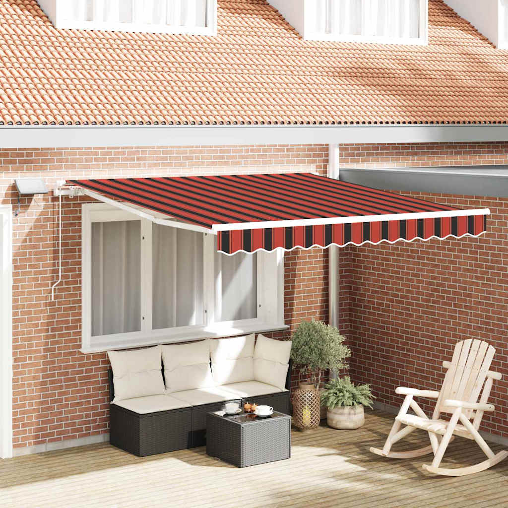 Einziehbare Markise Orange Und Braun Orange/Schwarz/Gelb