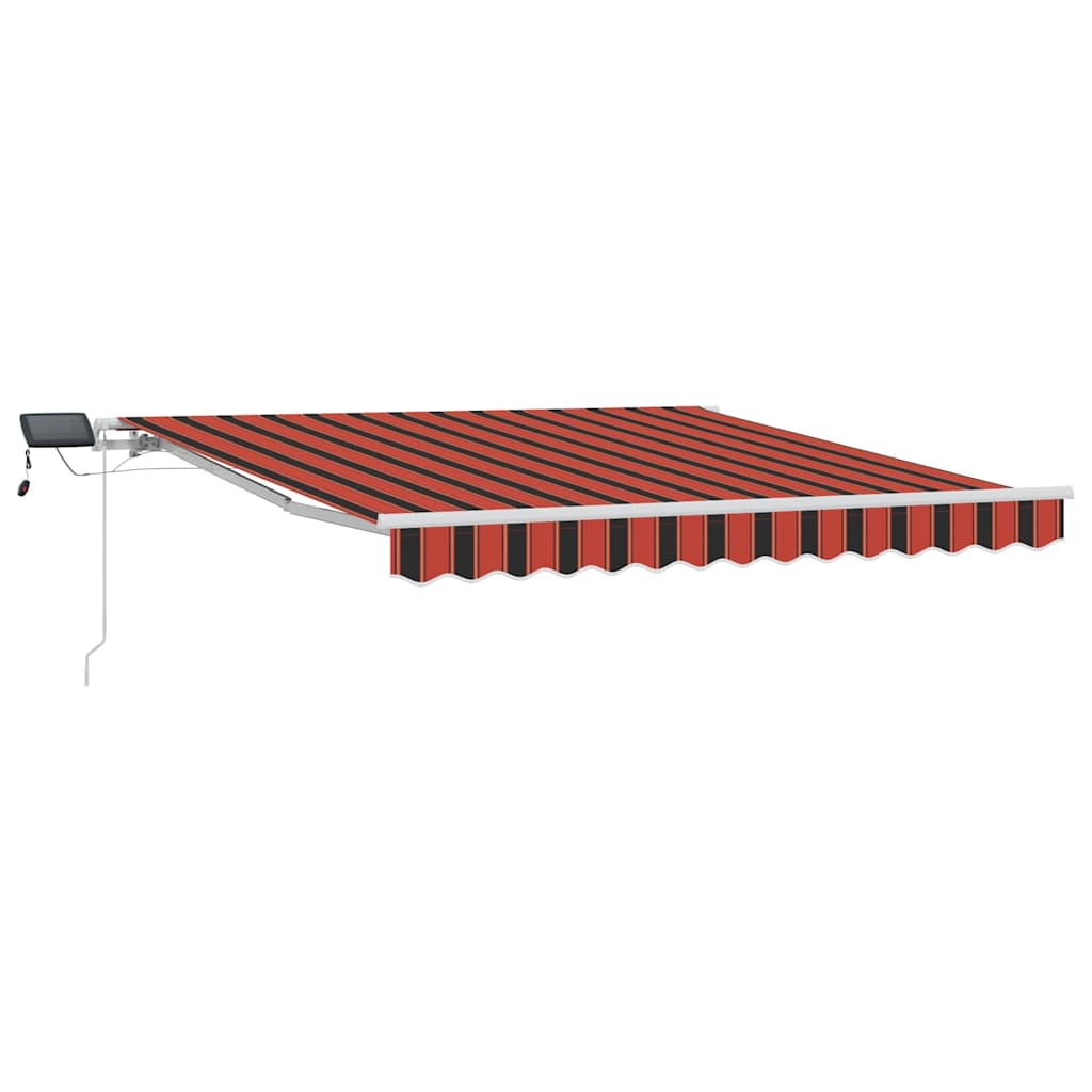 Einziehbare Markise Orange Und Braun Orange/Schwarz/Gelb