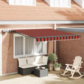Einziehbare Markise Orange Und Braun Stoff Orange/Schwarz/Gelb