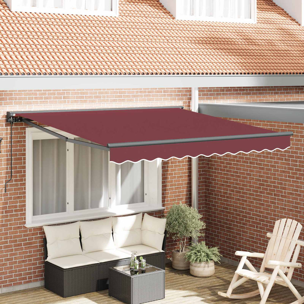 Markisenrahmen Bordeauxrot 400 X 300 Cm Burgunder (Anthrazit Rahmen)
