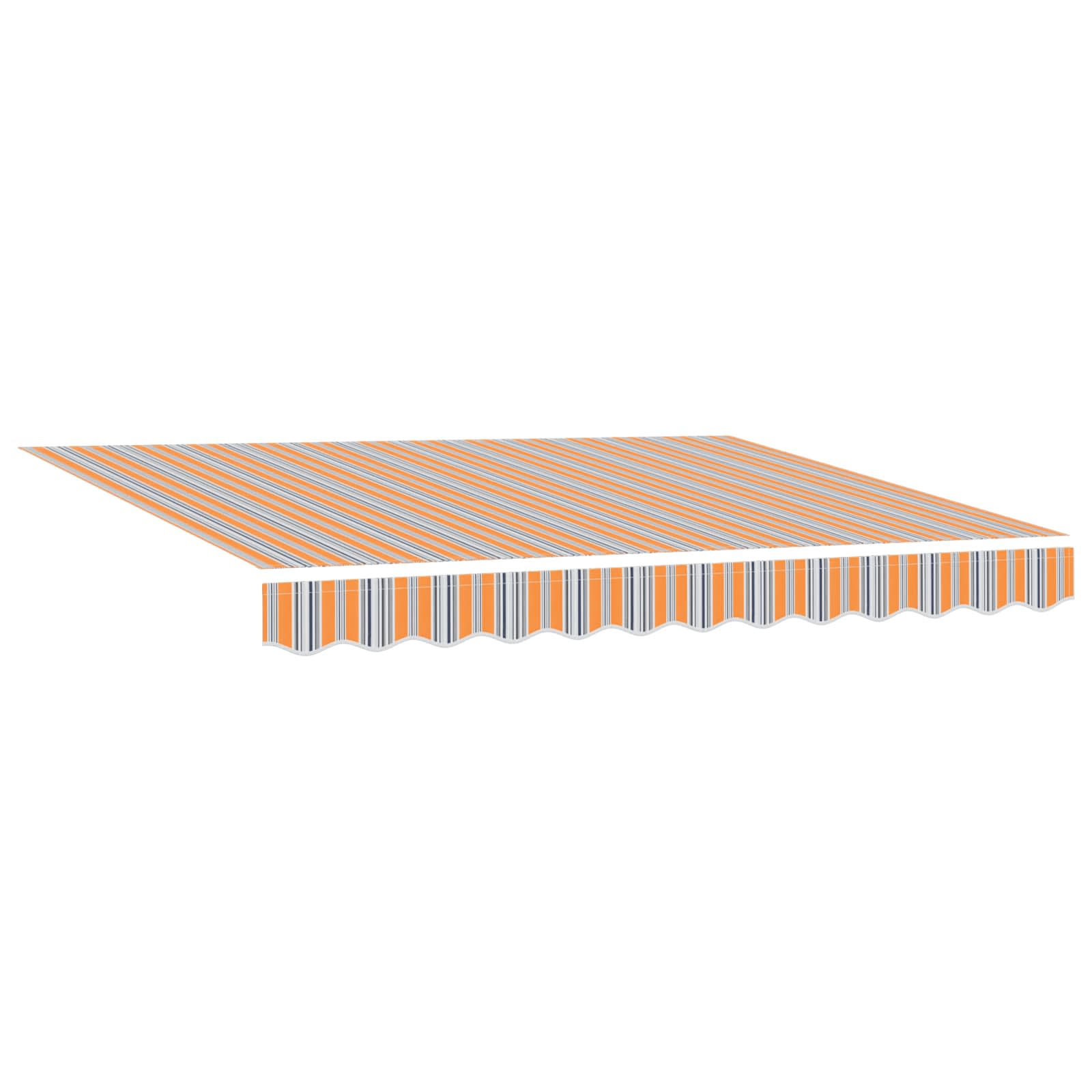 Einziehbare Markise Mehrfarbig Stoff Orange/Grau/Blau/Weiß