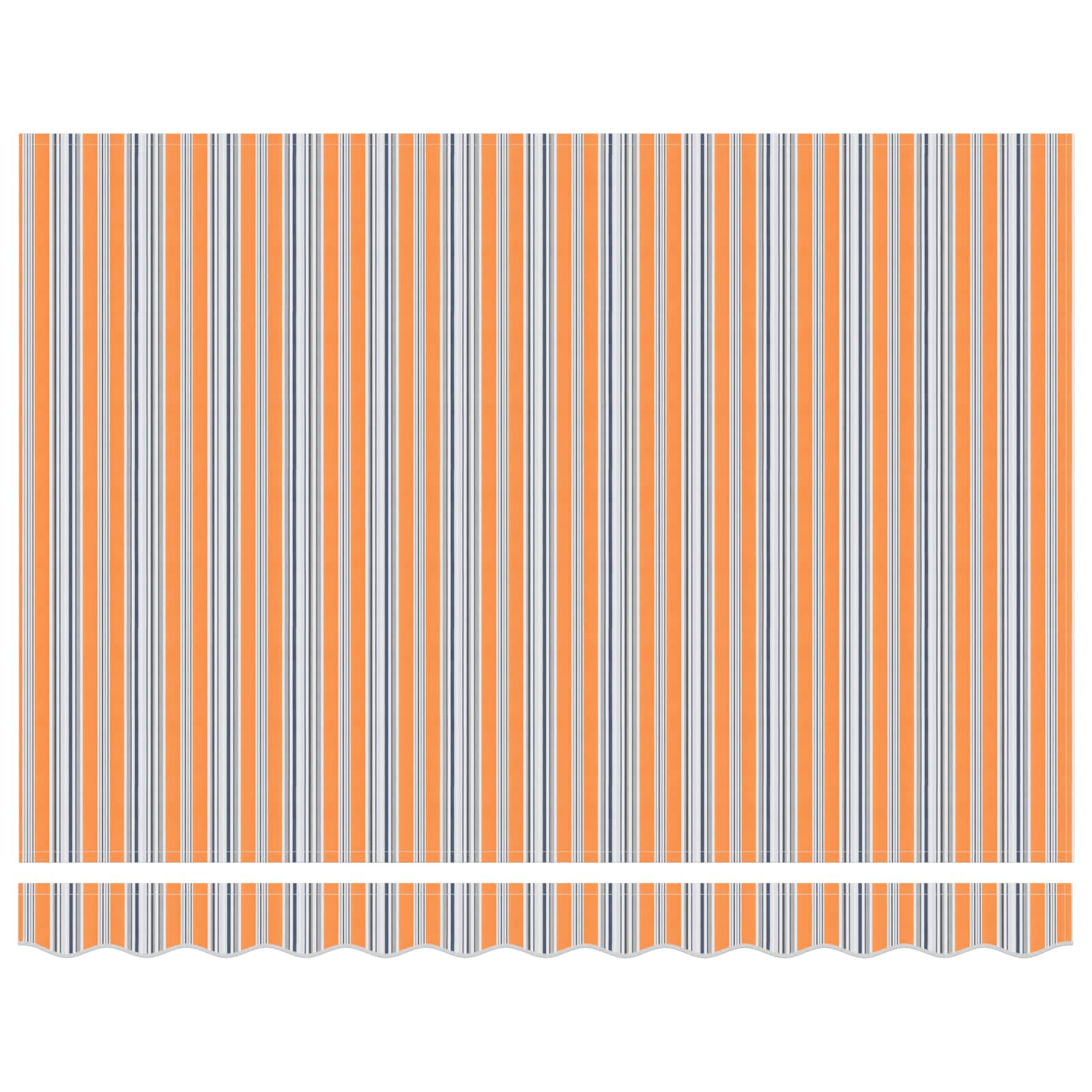 Einziehbare Markise Mehrfarbig Stoff Orange/Grau/Blau/Weiß