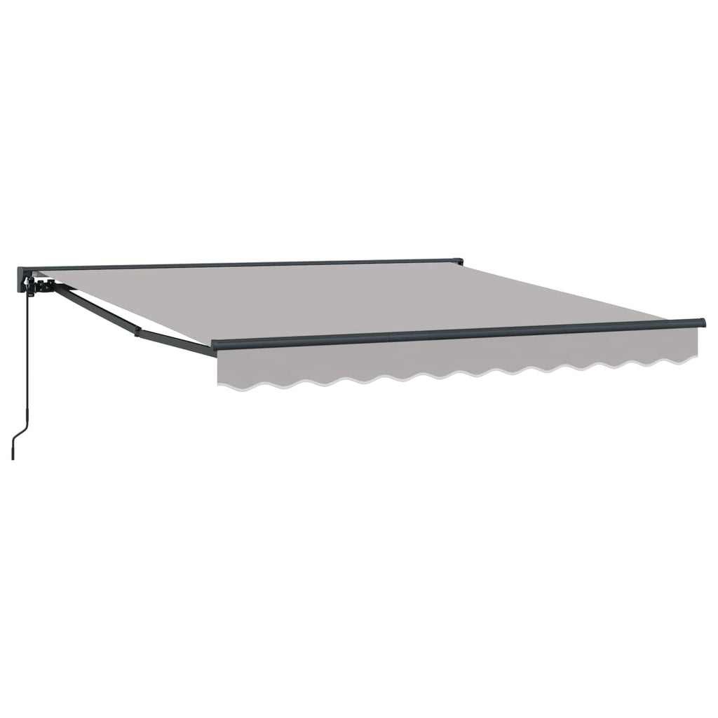 Einziehbare Markise Hellgrau 300 X 250 Cm Aluminium Und Stoff Hellgrau (Anthrazit Rahmen)