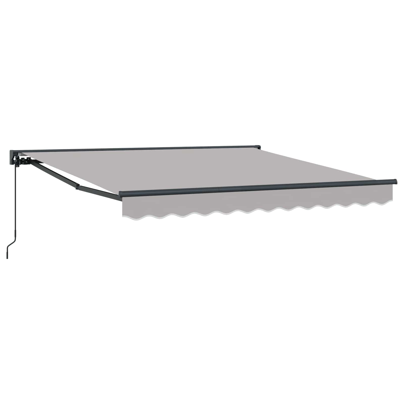 Einziehbare Markise Hellgrau 300 X 250 Cm Aluminium Und Stoff Hellgrau (Anthrazit Rahmen)