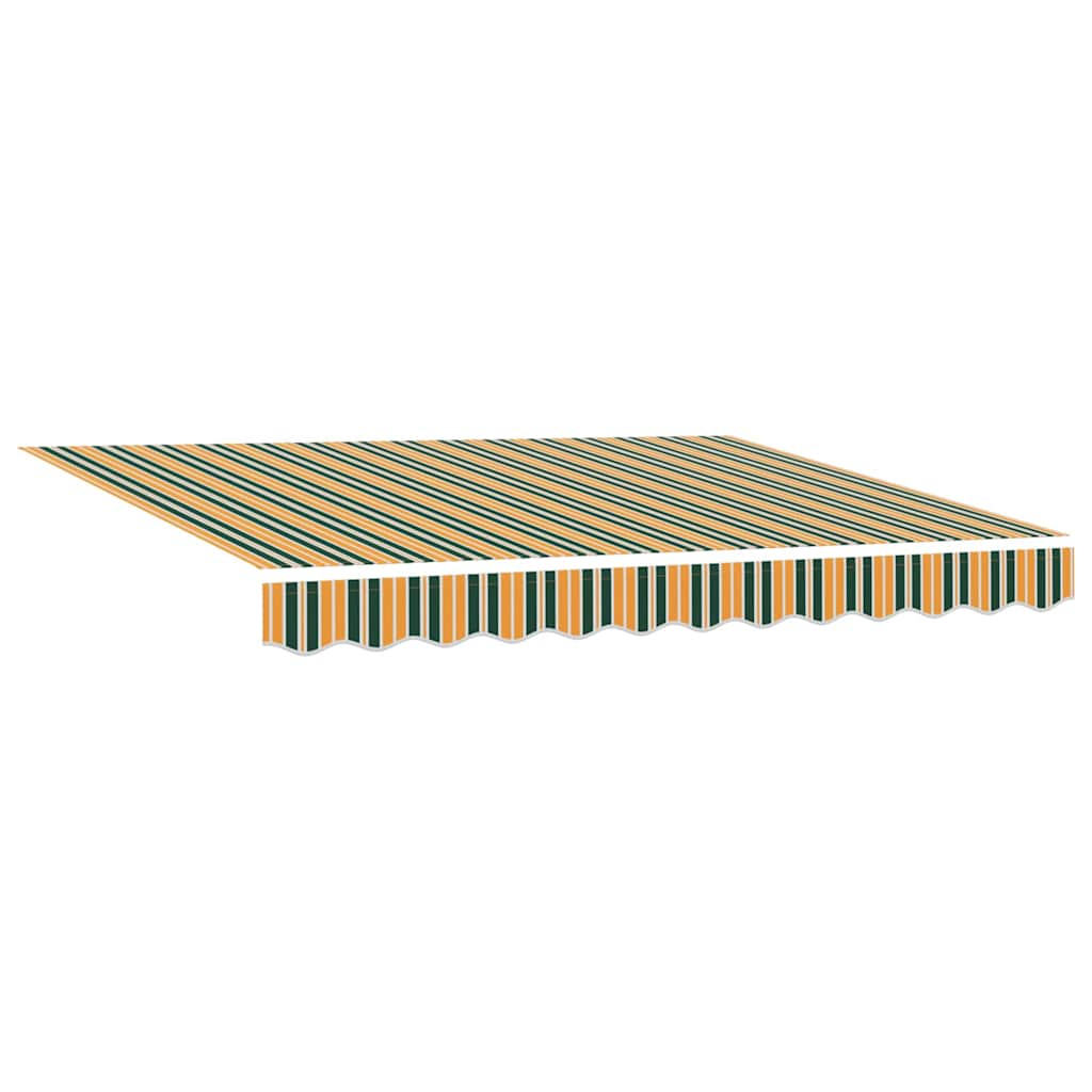 Einziehbare Markise Grün Und Gelb 300 X 250 Cm Grün Und Gelb (Anthrazit Rahmen)