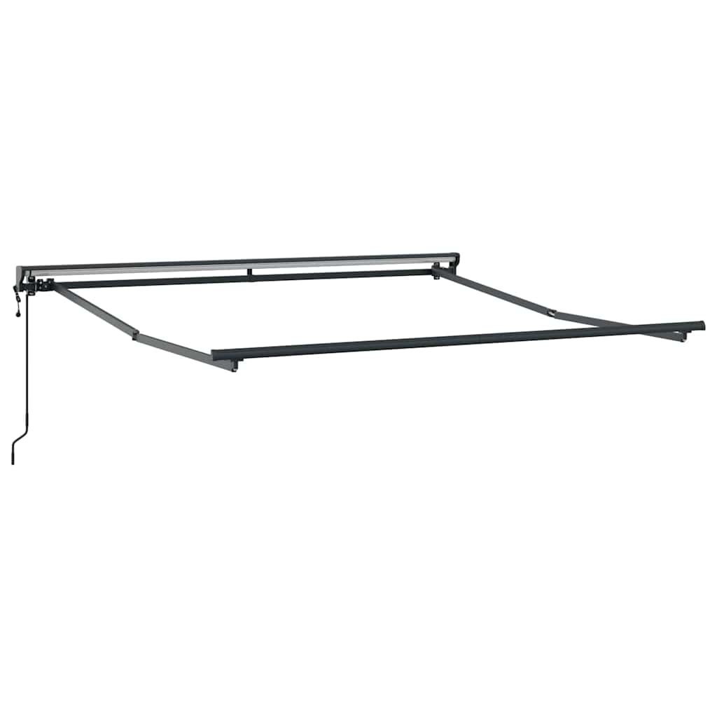 Einziehbare Markise Grün Und Gelb 300 X 250 Cm Grün Und Gelb (Anthrazit Rahmen)