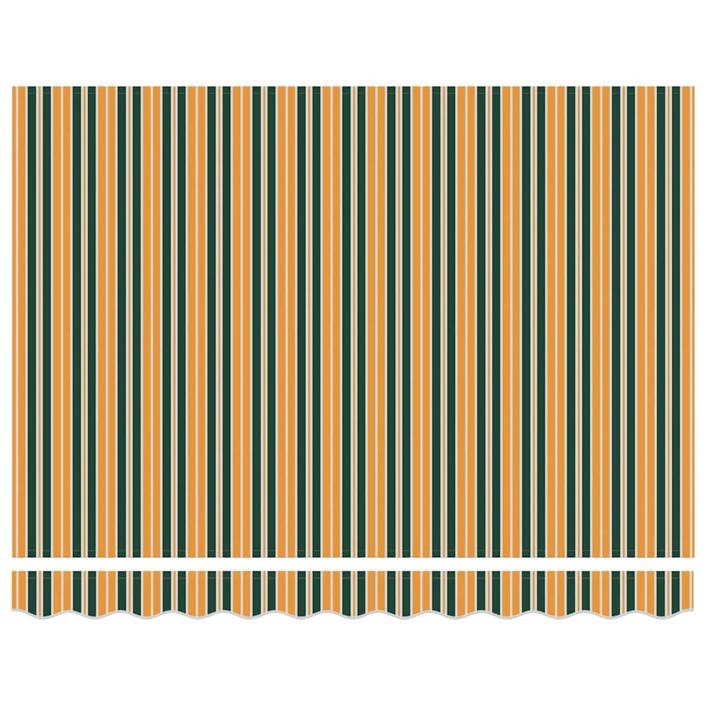 Einziehbare Markise Grün Und Gelb 300 X 250 Cm Grün Und Gelb (Anthrazit Rahmen)