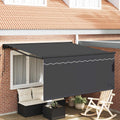 Einziehbare Markise Anthrazit 350 X 300 Cm Anthrazit (Rahmen Anthrazit)