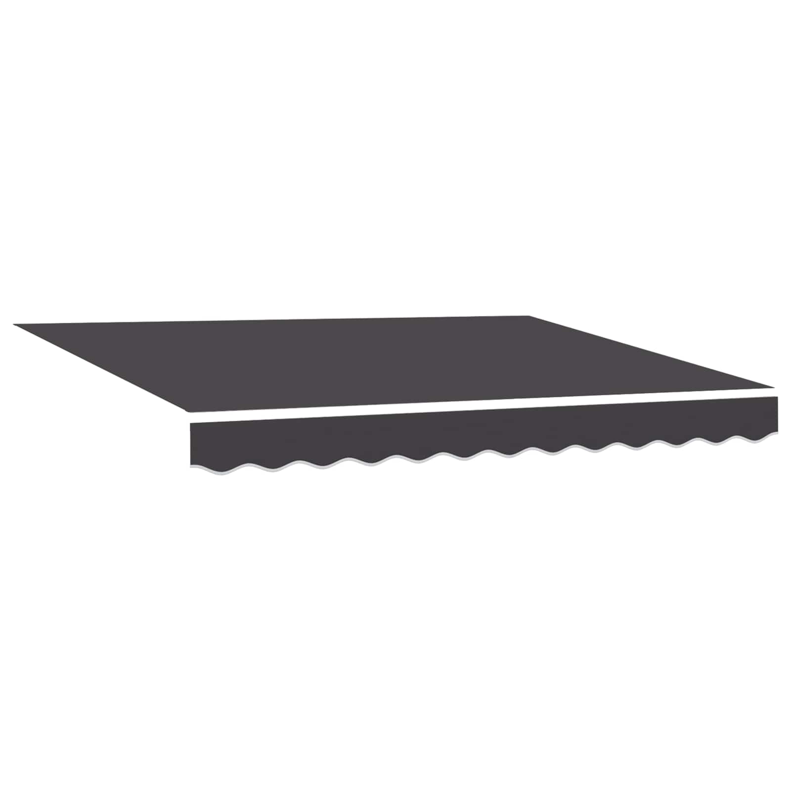 Einziehbare Markise Anthrazit 350 X 300 Cm Anthrazit (Rahmen Anthrazit)