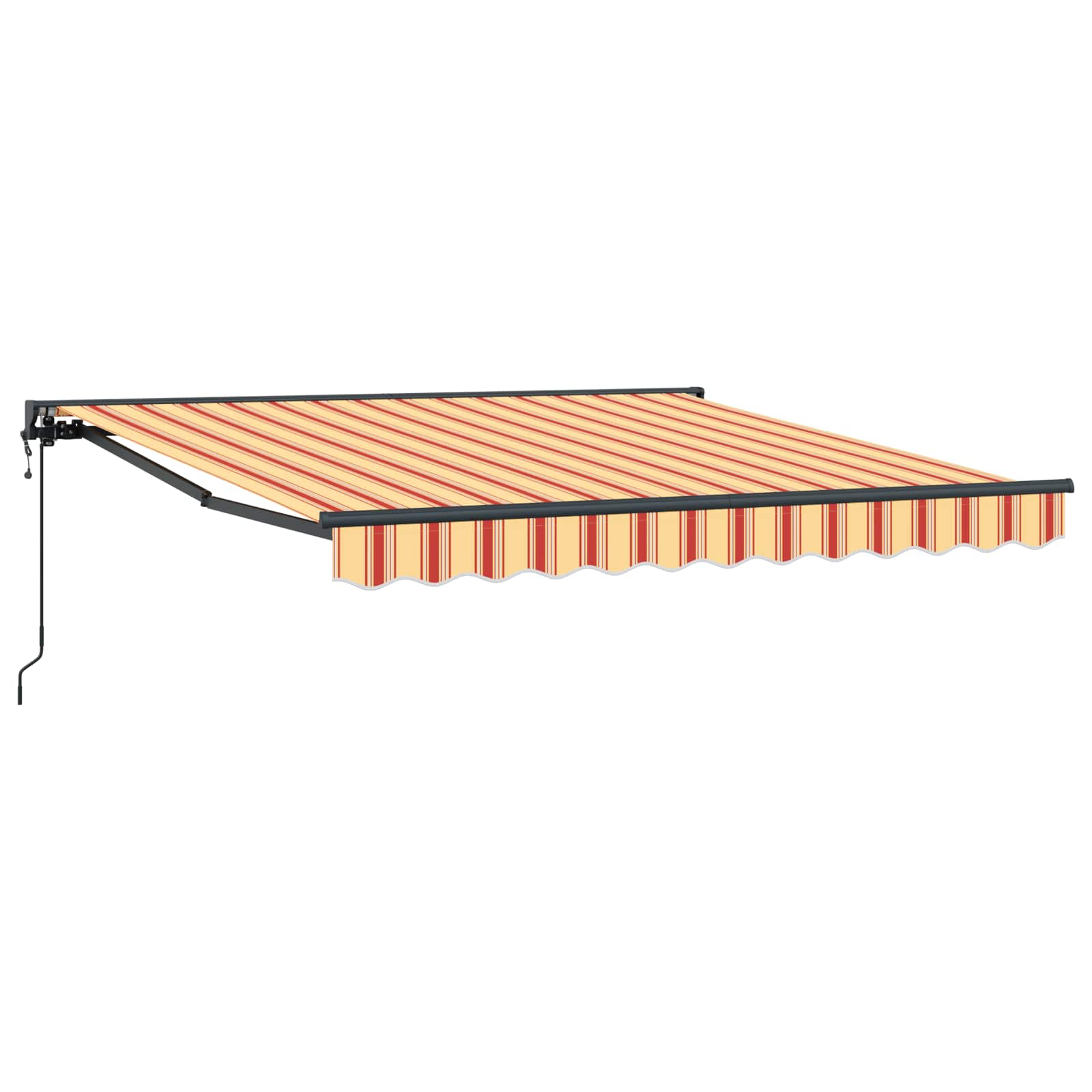 Markisenrahmen Mehrfarbig 400 X 300 Cm Gelb Und Orange (Anthrazit Rahmen)