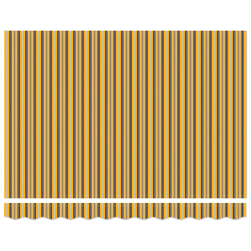 Einziehbare Markise Mehrfarbig 350 X 250 Cm Blau Und Orange (Anthrazit Rahmen)