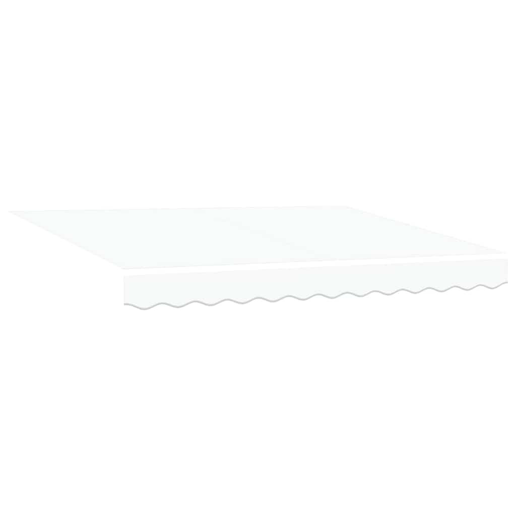 Einziehbare Markise Weiß 350 X 250 Cm Polyester Und Aluminium Schwarz (Anthrazit Rahmen)