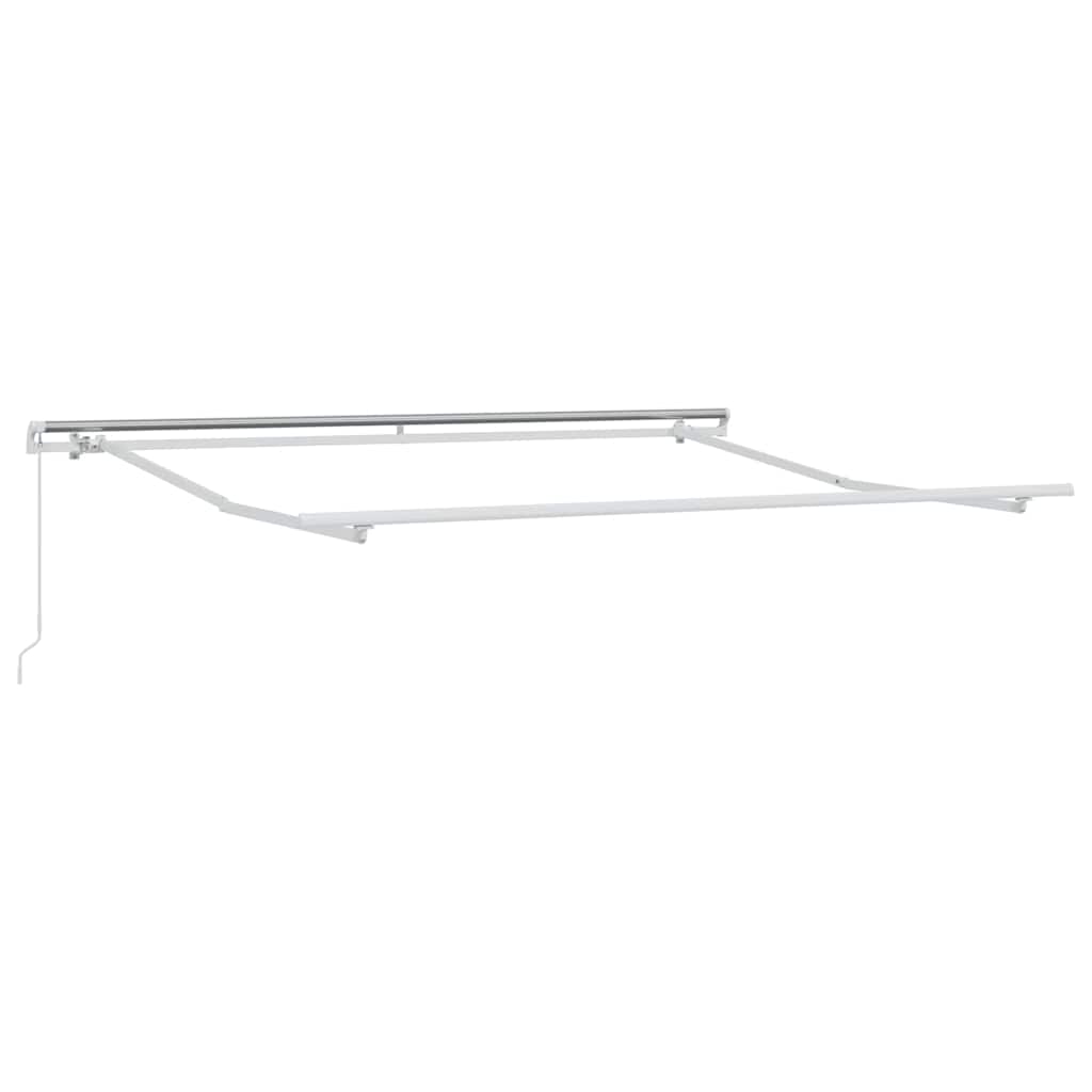 Einziehbare Markise Rot 350 X 250 Cm Polyester Und Aluminium Hellgrau (Anthrazit Rahmen)